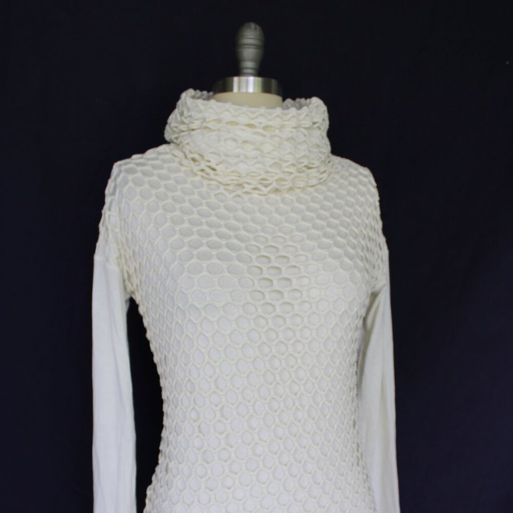 Twenty Montreal Mesh Crochet Macram Net Cream Fun… - image 3
